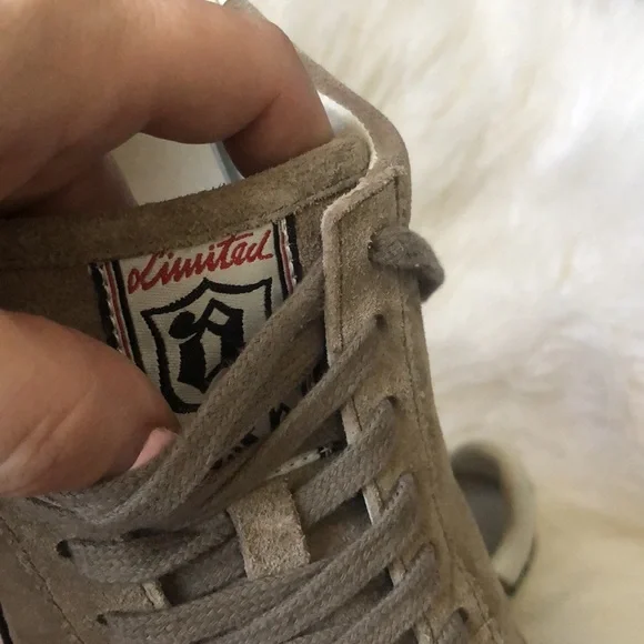 ASH Gull floral embroidered suede sneakers - Picture 9 of 13